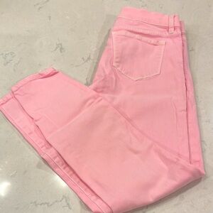 J. Crew Pink Skinny Jeans Lightweight Denim